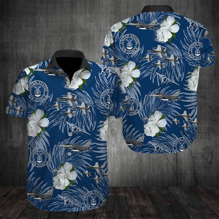 Military Aircraft Us Air Force Hawaiian Shirt For Men Women – Hothot