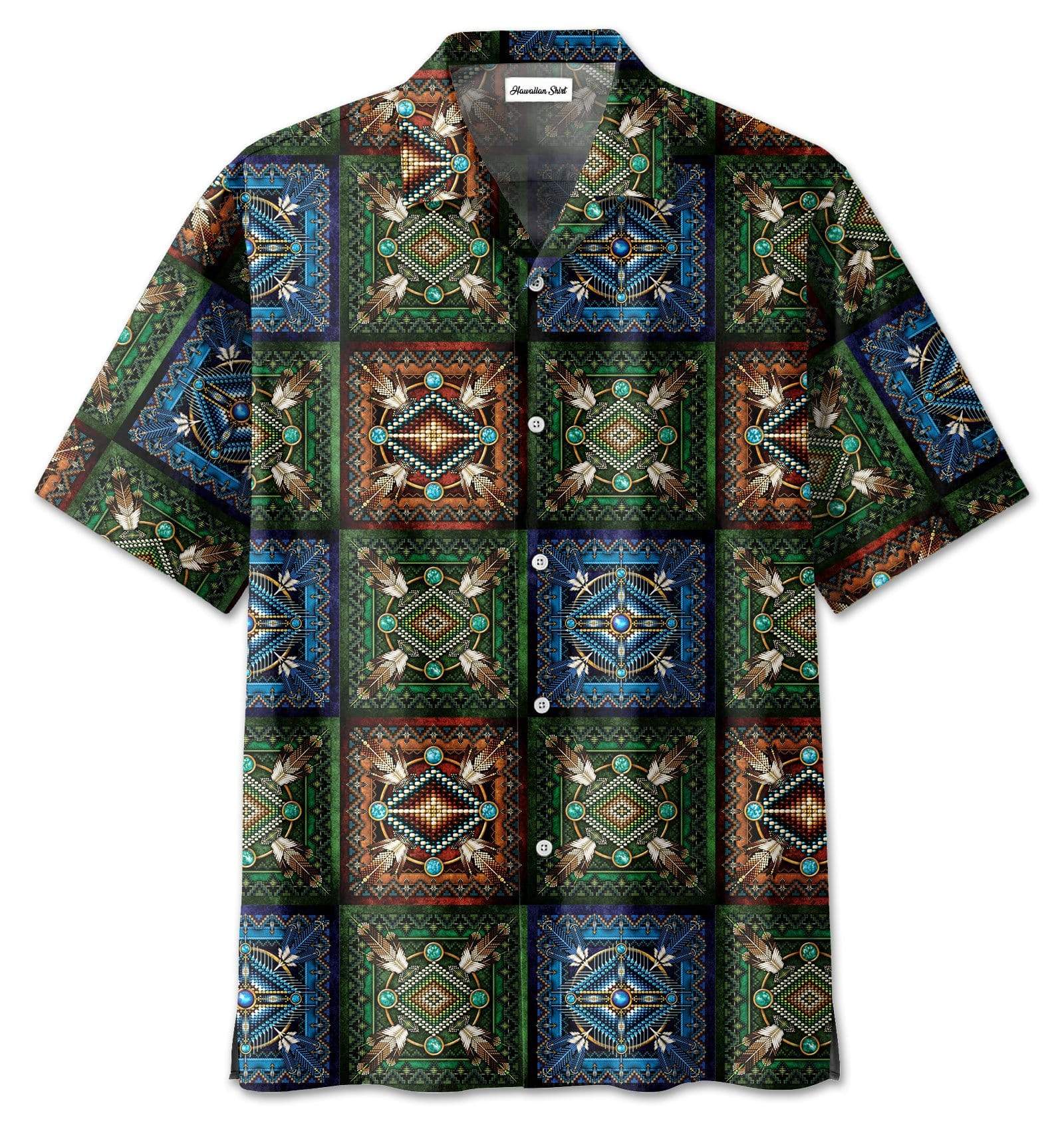 Native American Art Pattern Hawaiian Aloha Shirt For Men Women – Hothot