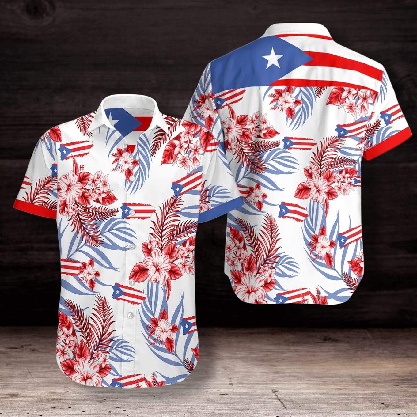 Puerto Rice Flag Tropical Hawaiian Shirt For Men Women – Hothot