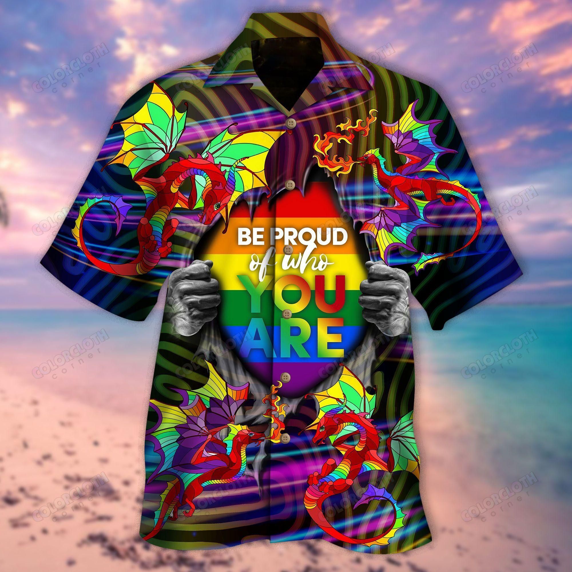 Rainbow Dragon Lgbt Hawaiian Shirt For Men Women – Hothot