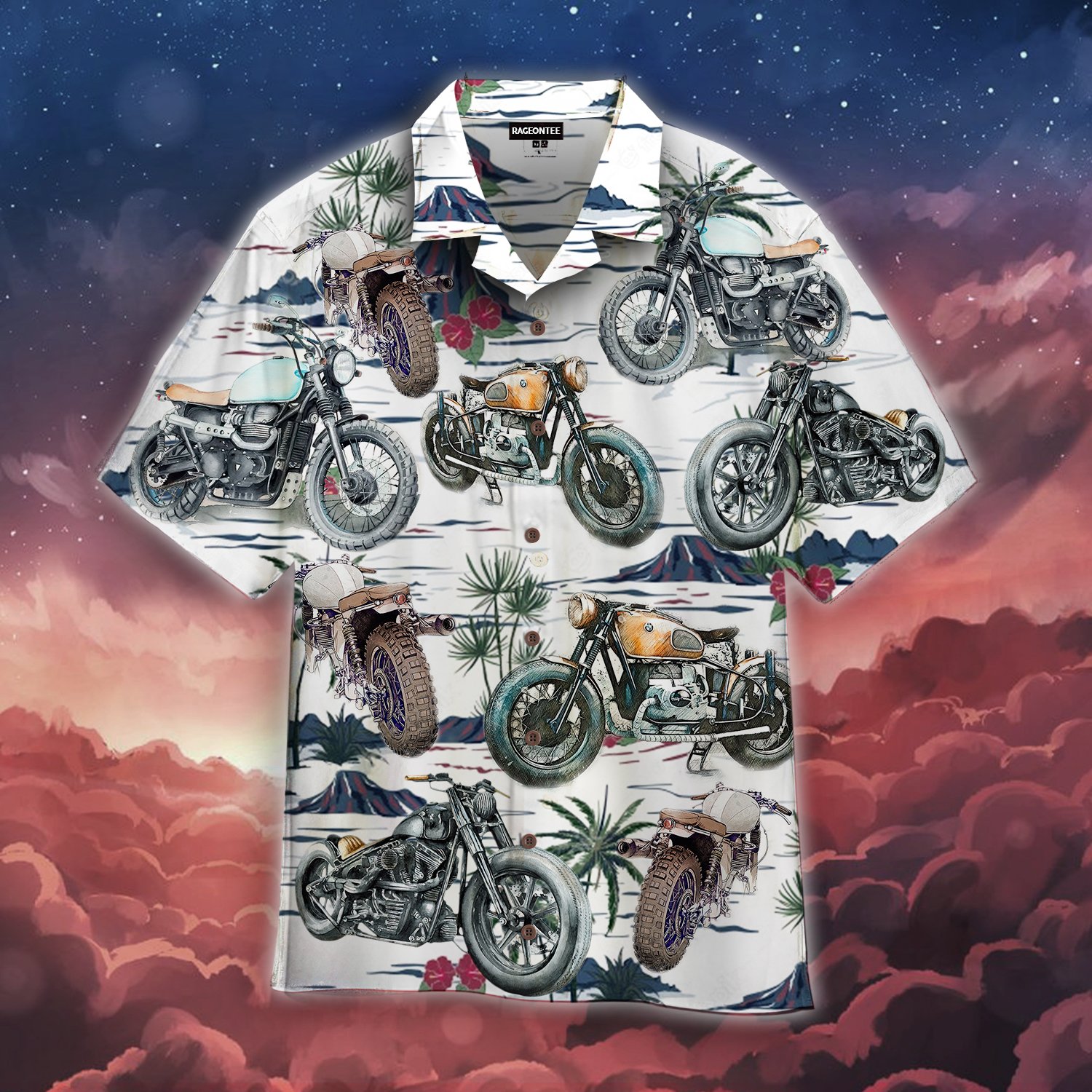 Retro Motocycle Hawaiian Shirt For Men Women – Hothot