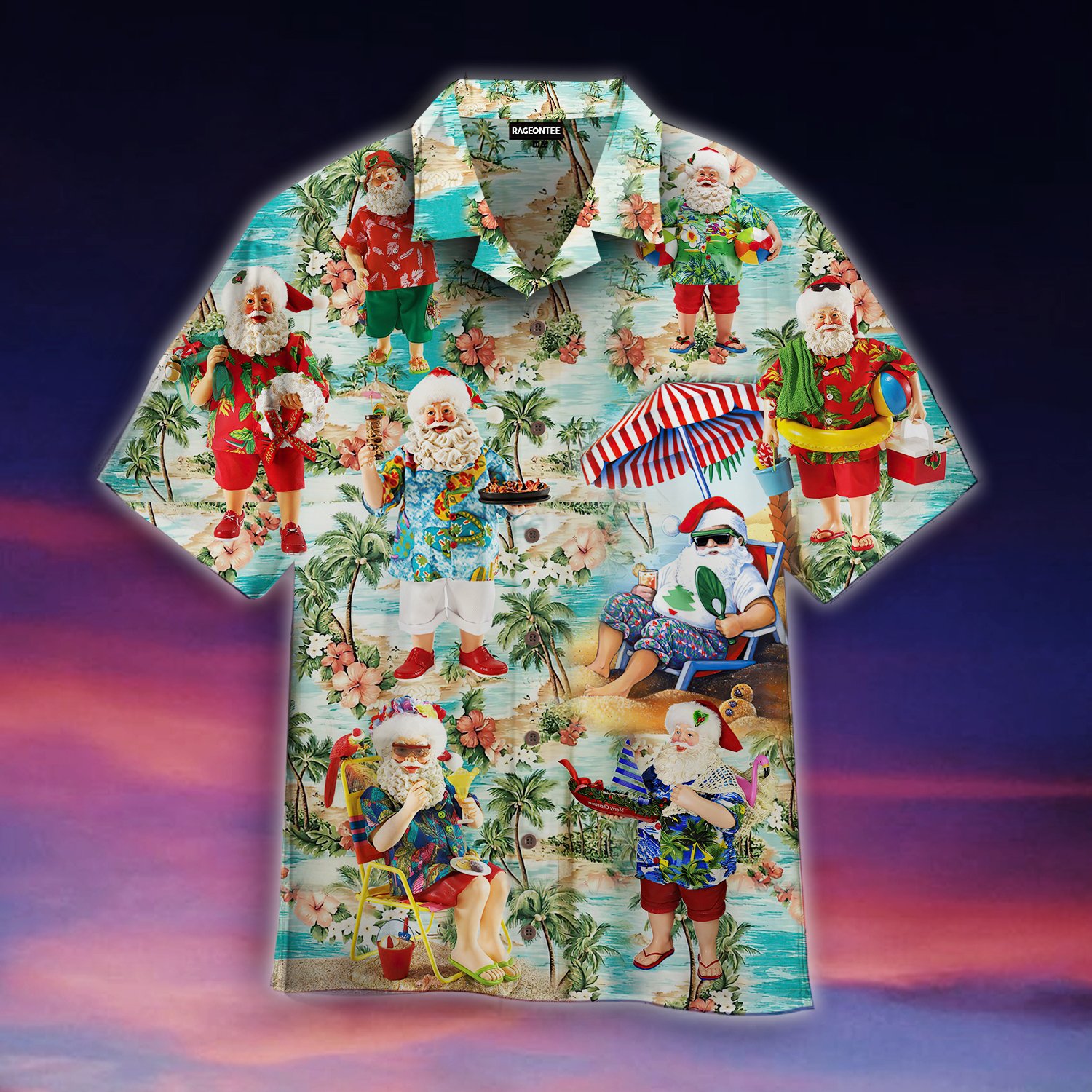 Santa Summer Vacation Hawaiian Shirt For Men Women – Hothot