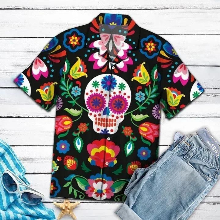 Sugar Skull Hawaiian Shirt Gifts With Skulls On Them For Men Women – Hothot