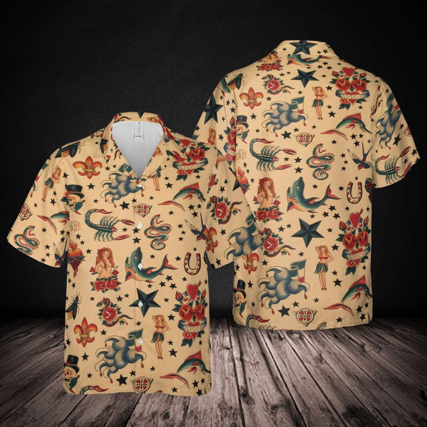 Tattoo Pattern Hawaiian Shirt For Men Women – Hothot