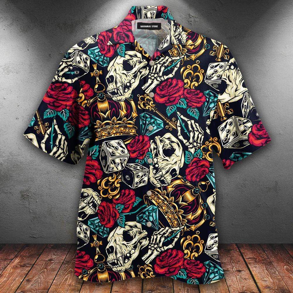 Tattoo Skull Crown Aloha Hawaiian Shirt For Men Women – Hothot