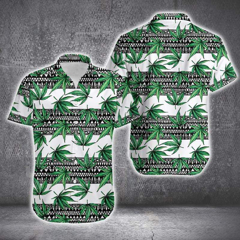 Weed Pattern Hawaiian Aloha Shirt For Men Women – Hothot