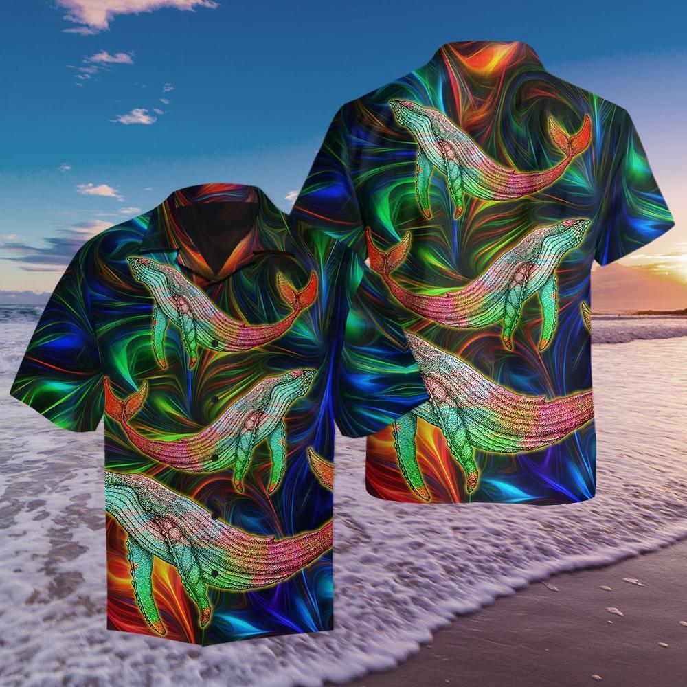 Whale Hippie Hawaiian Shirt For Men Women – Hothot