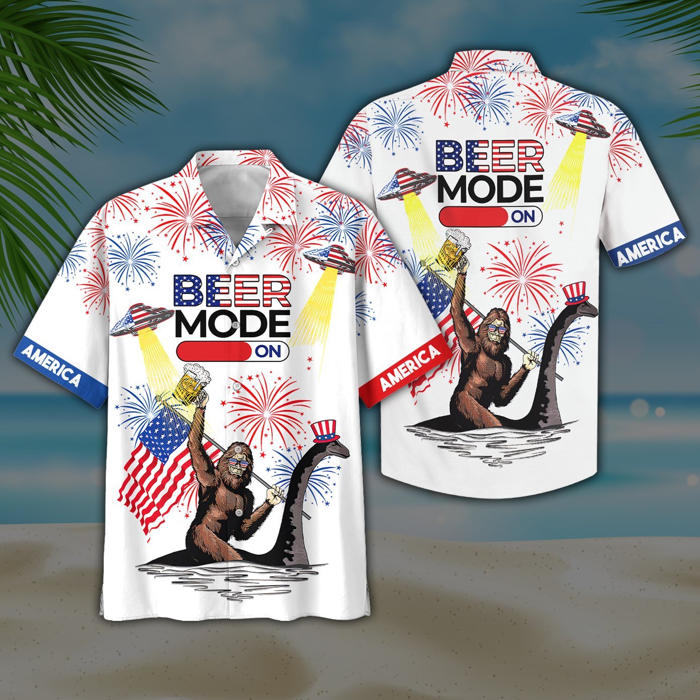 America Bigfoot Beer Mode On Hawaiian Shirt For Men Women – Hothot