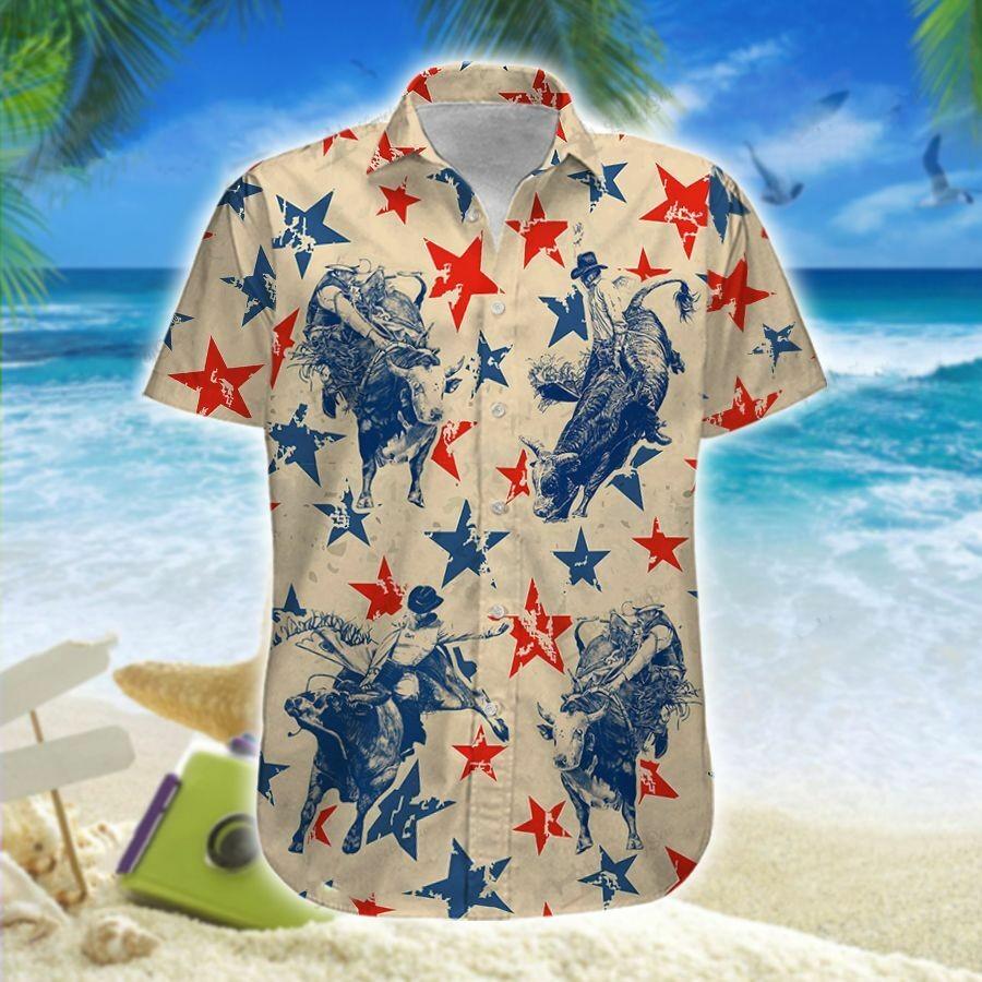 America Bull Riding Hawaiian Shirt For Men Women – Hothot