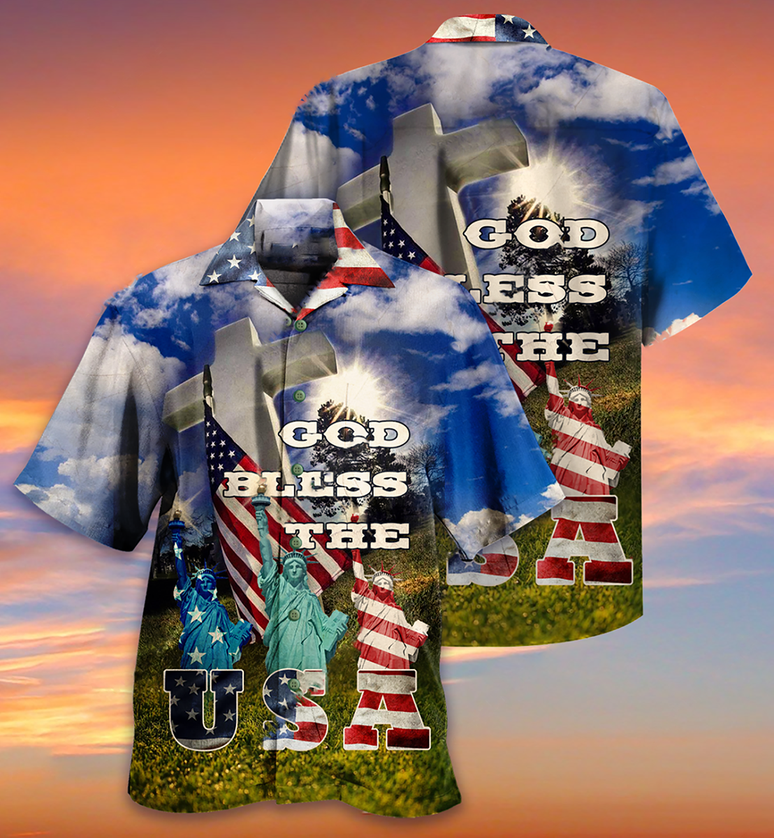 America God Hawaiian Shirt For Men Women – Hothot