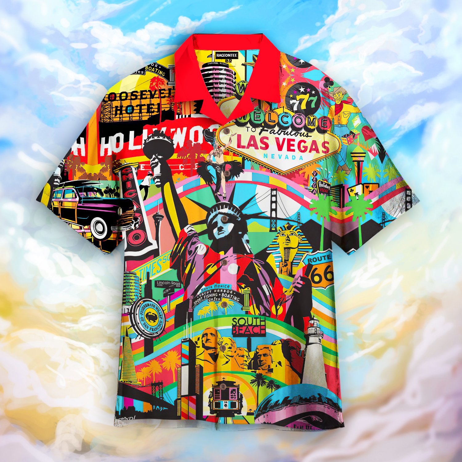 America Pop Art Colorful Hawaiian Shirt For Men Women – Hothot