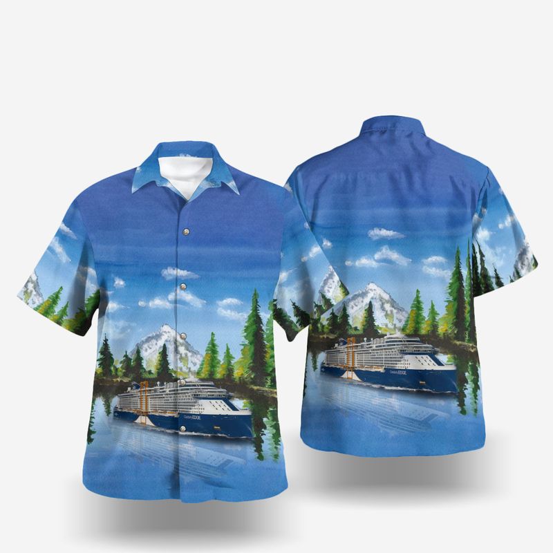 Celebrity Cruises Celebrity Edge Cruise Ship Hawaiian Shirt – Hothot