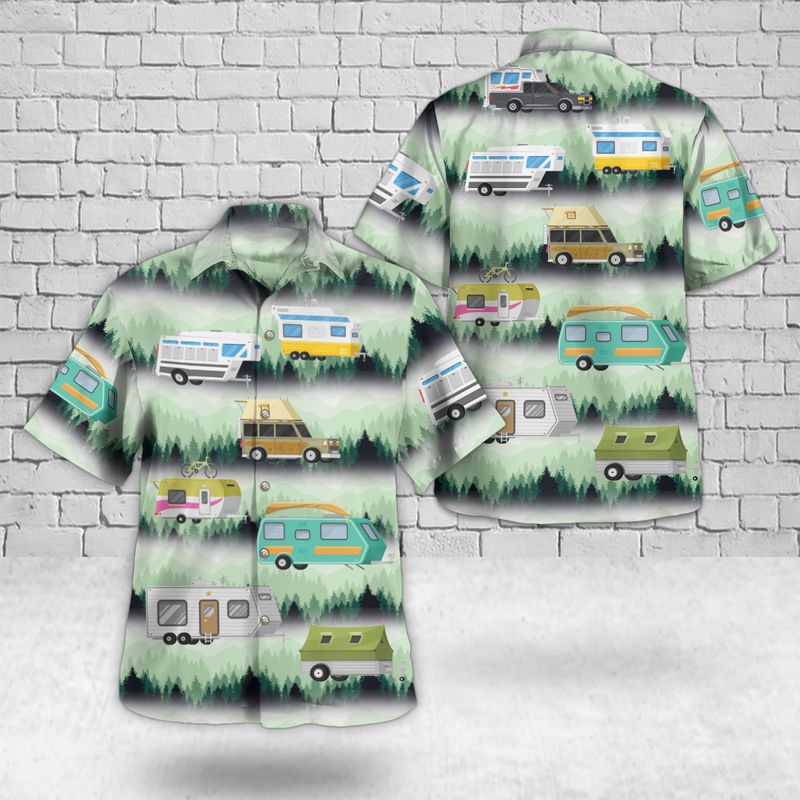RV Camping Caravan Hawaiian Shirt – Hothot