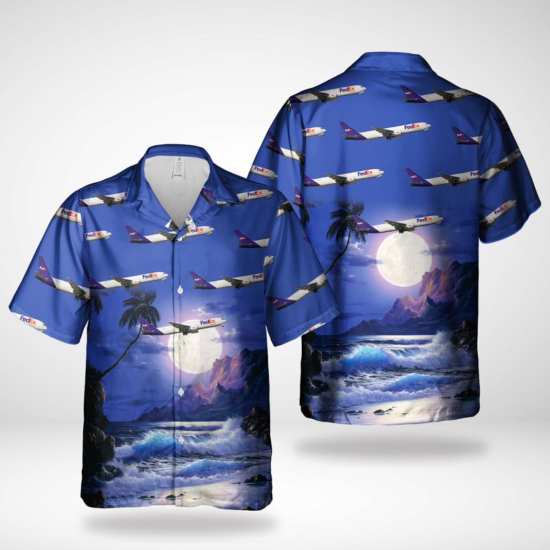 FedEx Express Boeing 767-3S2FER Hawaiian Shirt – Hothot