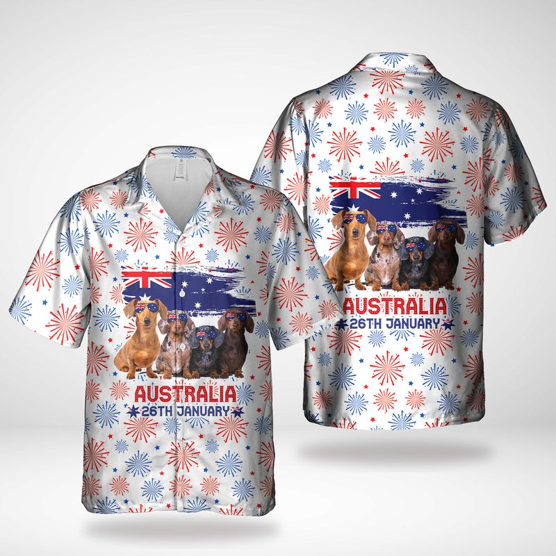 Dachshund Happy Australia Day Hawaiian Shirt – Hothot