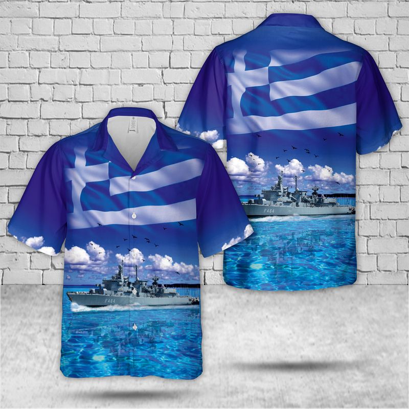 Hellenic Navy HS Kanaris F464 Independence Day Hawaiian Shirt – Hothot