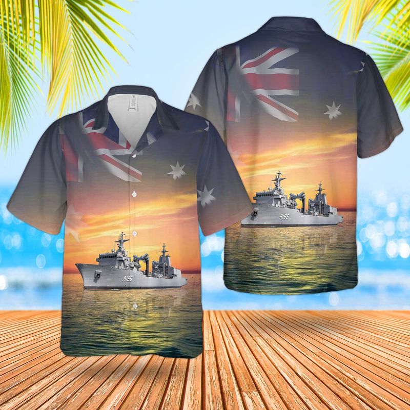 Royal Australian Navy RAN HMAS Supply A195 Supply-class Replenishment oiler Hawaiian Shirt – Hothot
