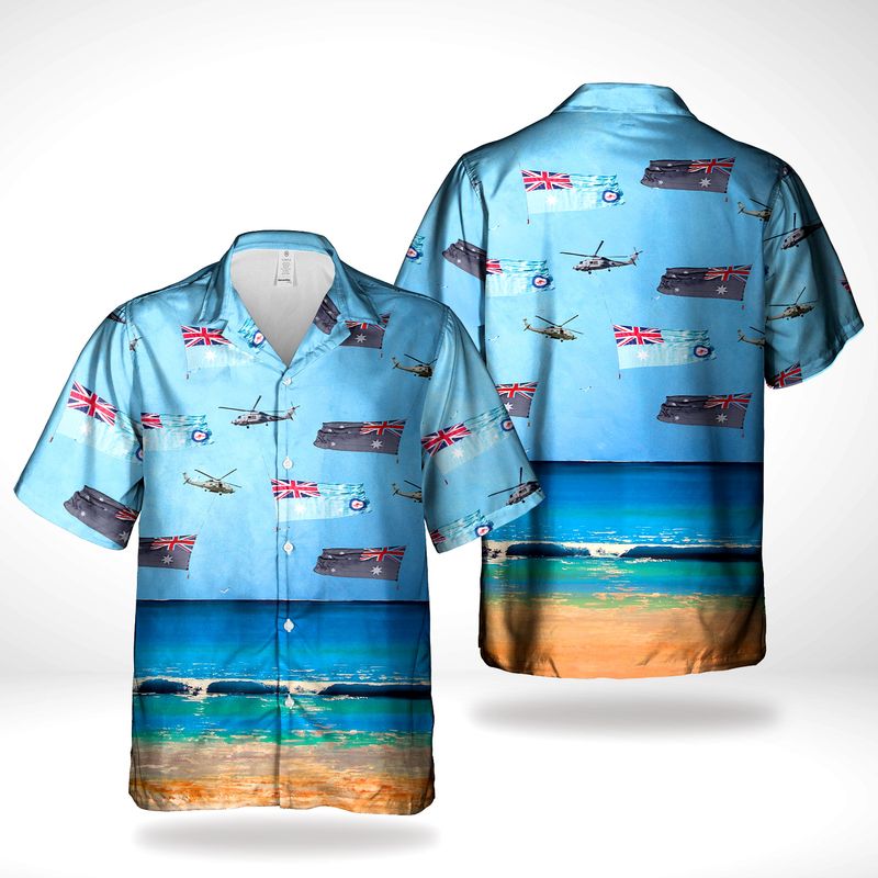 Royal Australian Navy Sikorsky MH-60R Seahawk S-70B Australia Day Hawaiian Shirt – Hothot