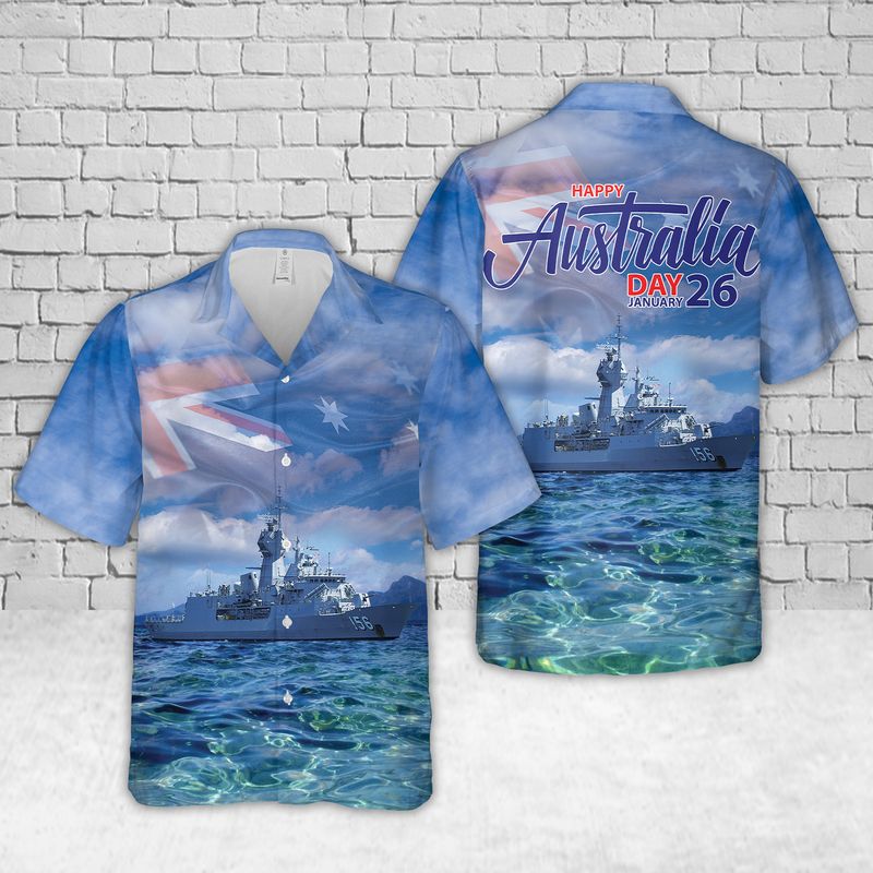 Royal Australian Navy HMAS Toowoomba FFH 156 Australia Day Hawaiian Shirt – Hothot