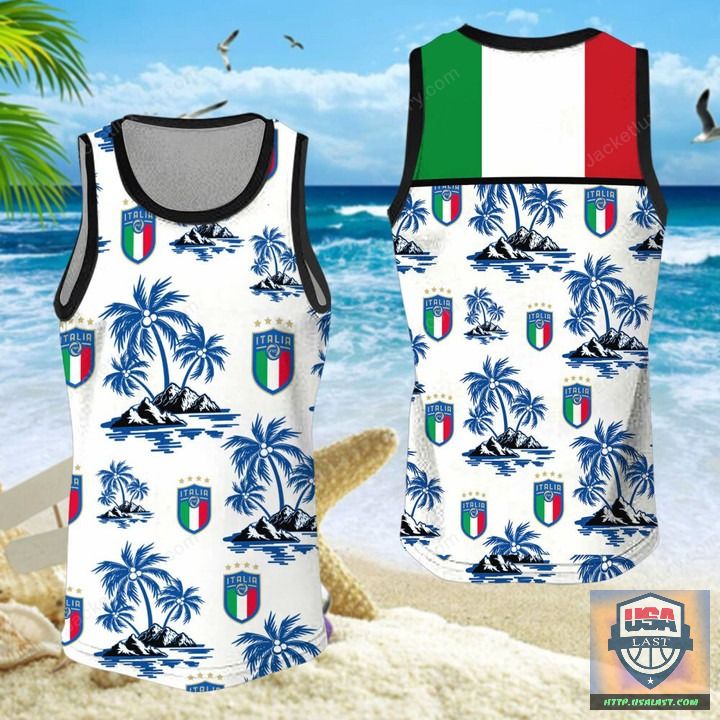 Italy National Football Team Tropical 3D All Over Print Shirt 5