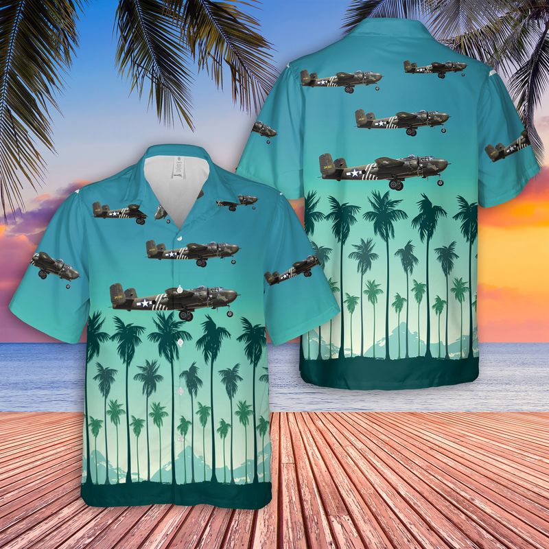 US Air Force North American B-25H Mitchell Barbie III Hawaiian Shirt – Hothot