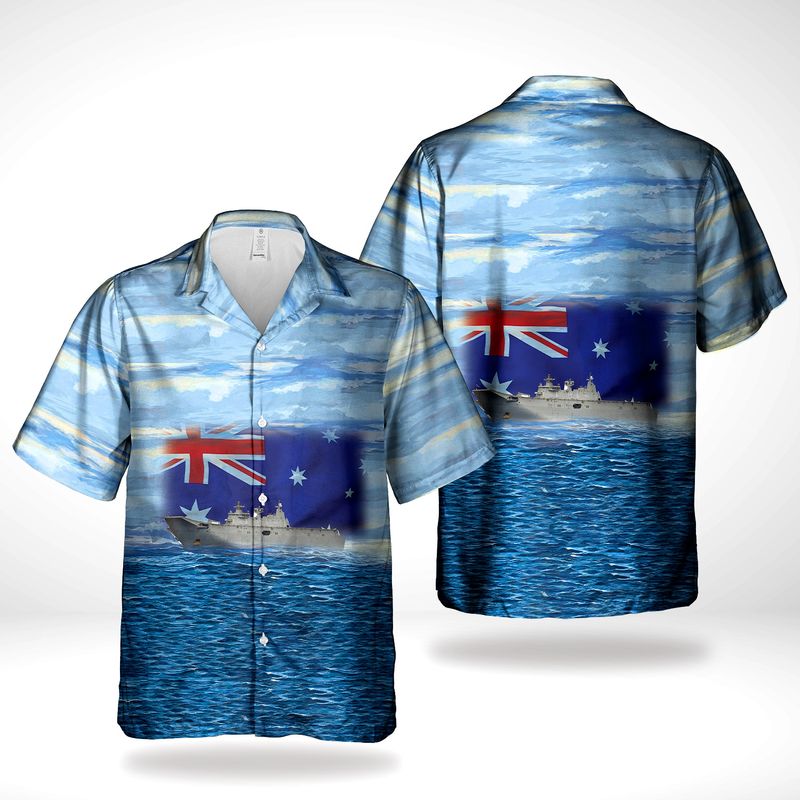 Royal Australian Navy HMAS Adelaide L01 Hawaiian Shirt – Hothot