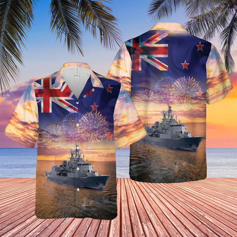 Royal New Zealand Navy HMNZS Te Kaha F77 Hawaiian Shirt – Hothot