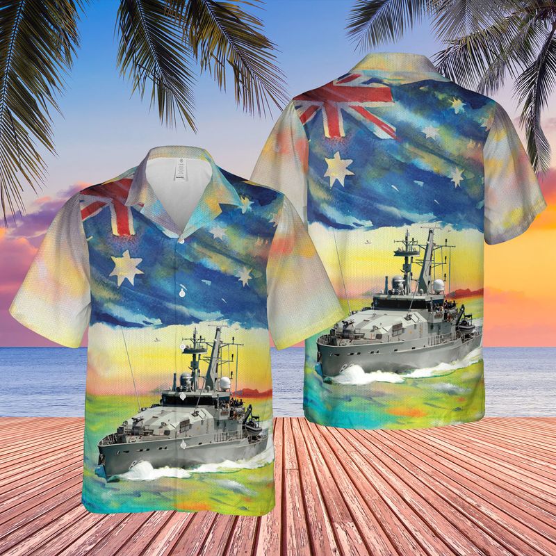 Royal Australian Navy HMAS Maitland P88 Hawaiian Shirt – Hothot