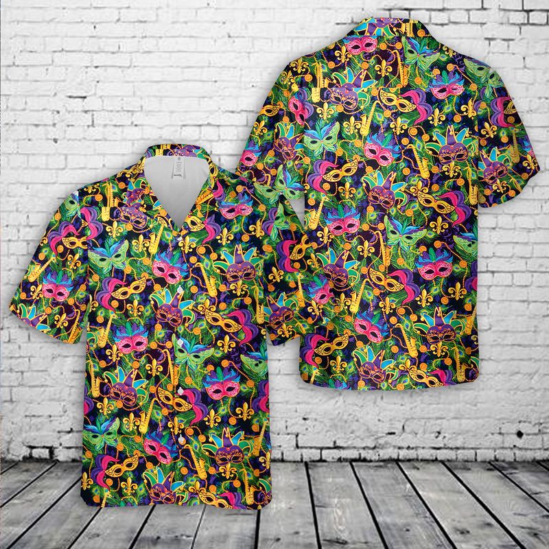 Mardi Gras Pattern Hawaiian Shirt – Hothot