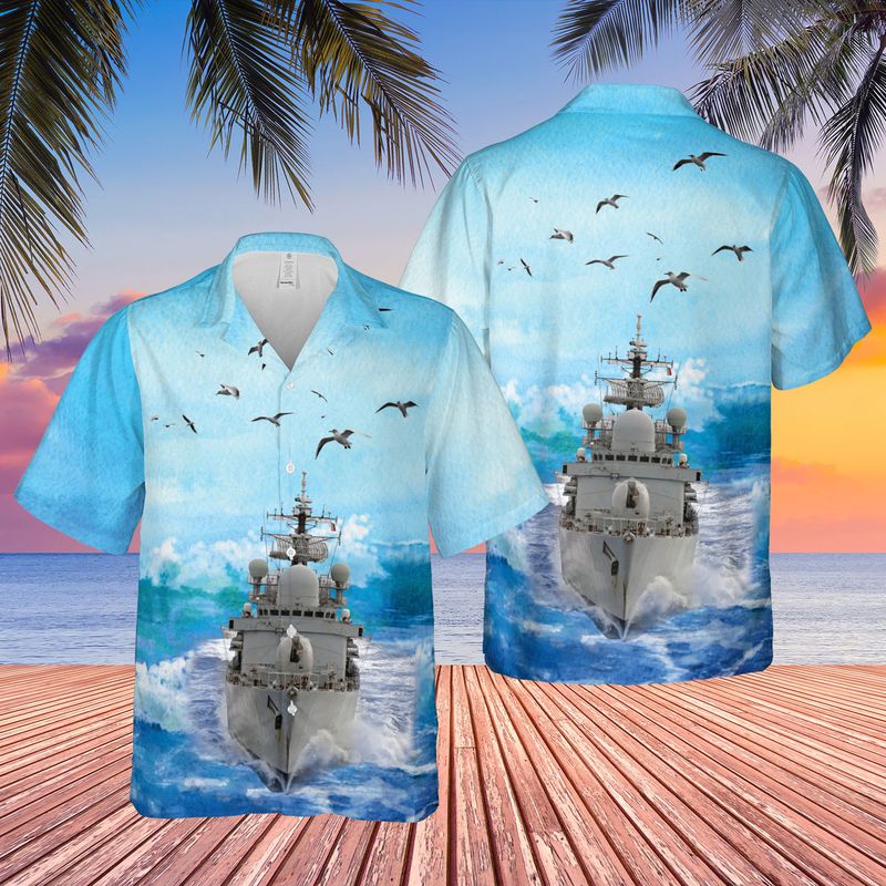 Royal Navy HMS Nottingham D91 Hawaiian Shirt – Hothot