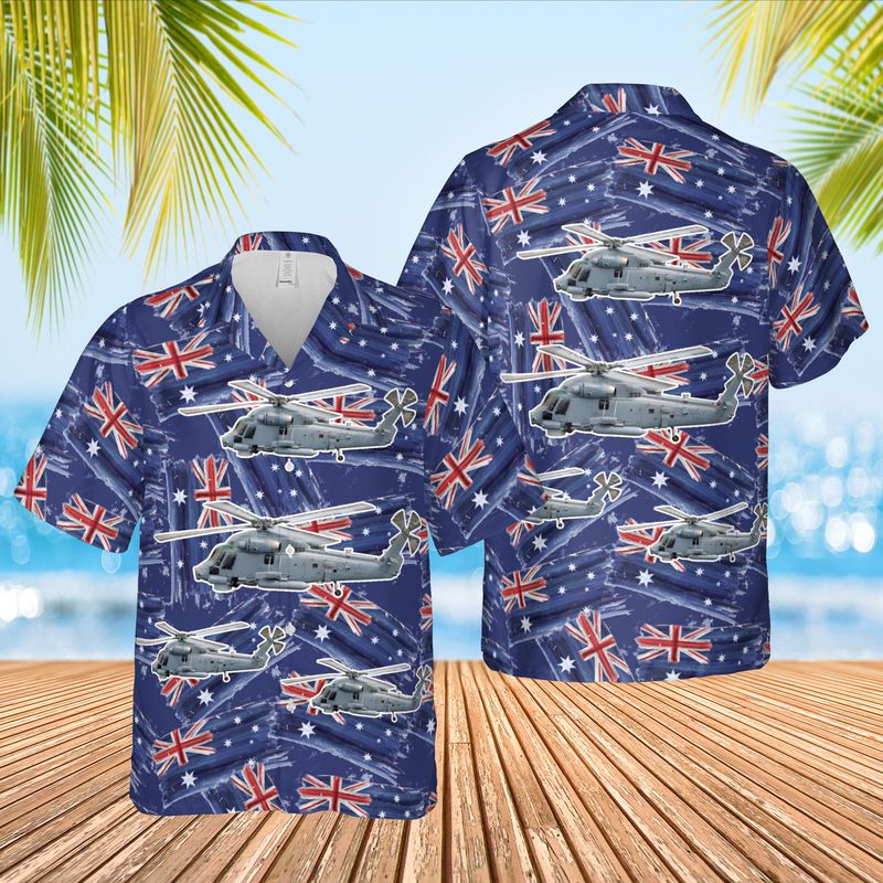 Royal Australian Navy Kaman SH-2GA Super Seasprite Australia Day Hawaiian Shirt – Hothot