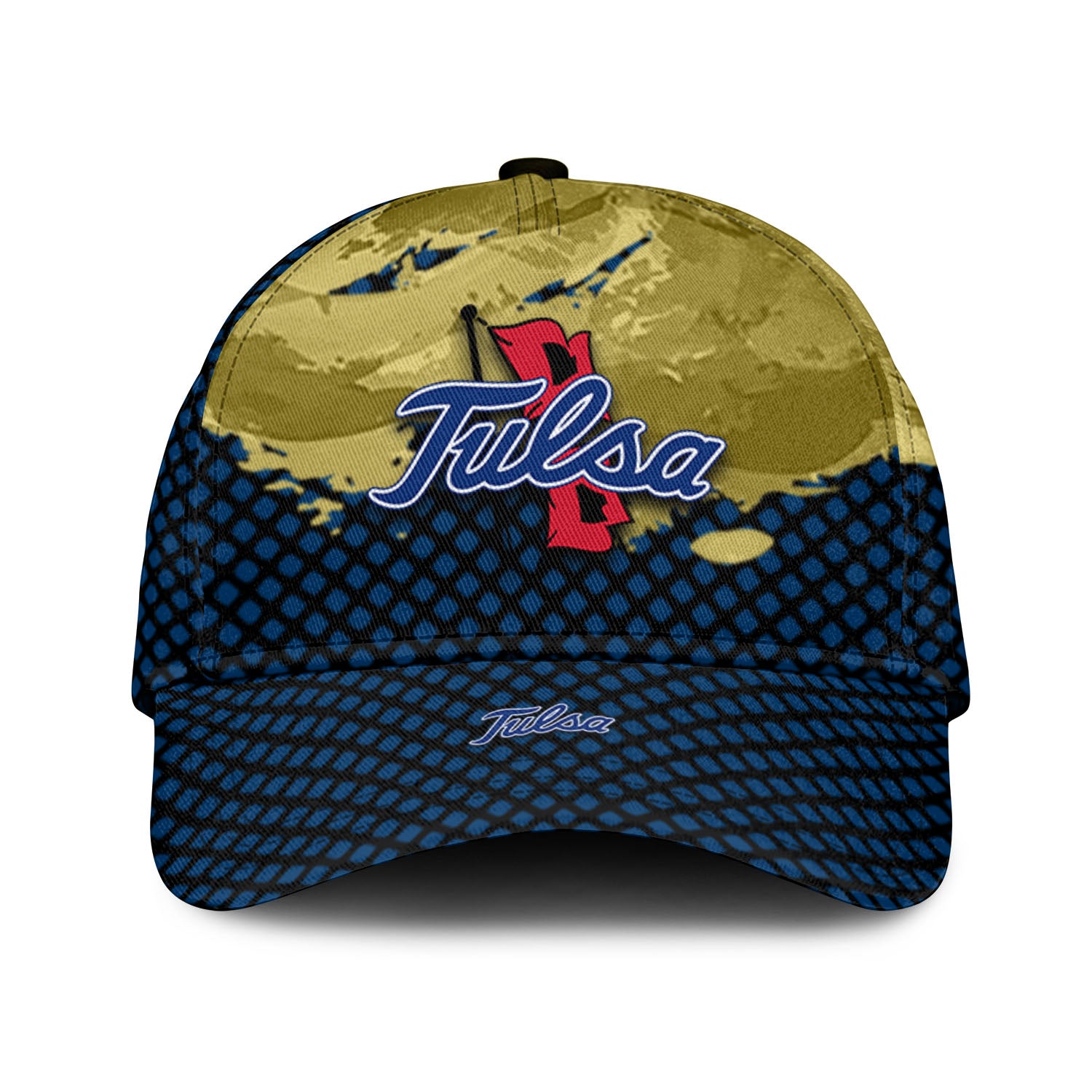 Tulsa Golden Hurricane NCAA Classic Cap Net Pattern Grunge Style – Hothot