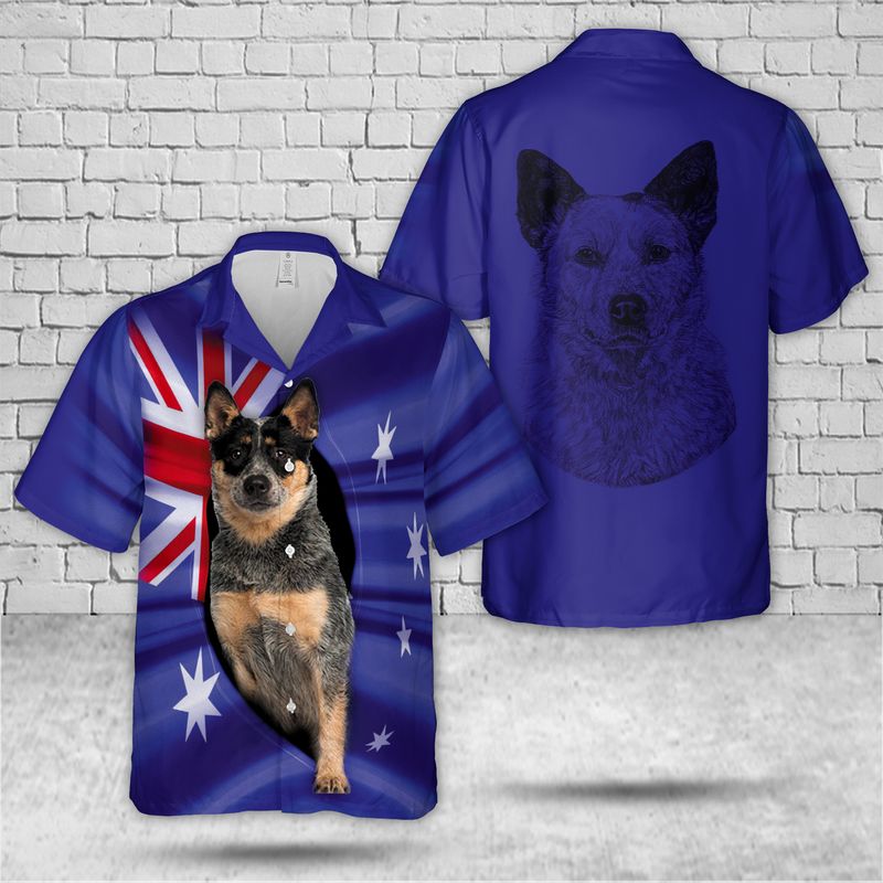 Australia Day Blue Heeler Australian Cattle Dog Flag Hawaiian Shirt – Hothot