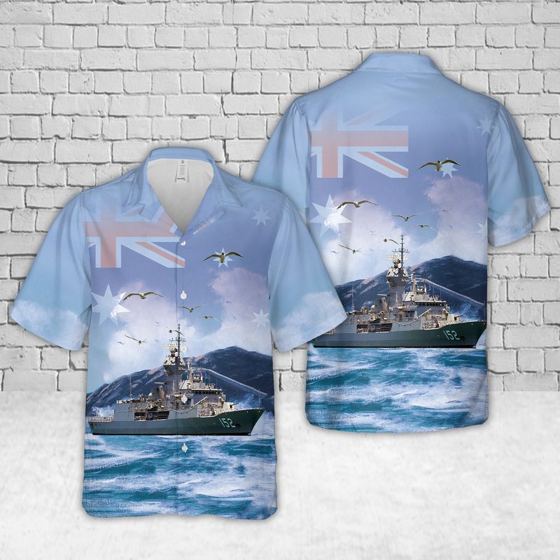 Royal Australian Navy HMAS Warramunga FFH 152 Australia Day Hawaiian Shirtt – Hothot