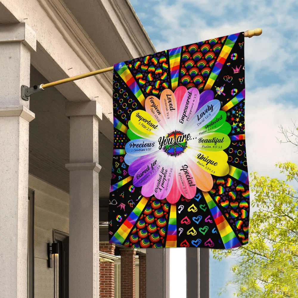 LGBT Pride Rainbow Flower House Flag Garden Flag – Hothot