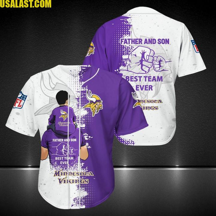 Minnesota Vikings Father And Son Team Baseball Jersey Shirt – Usalast