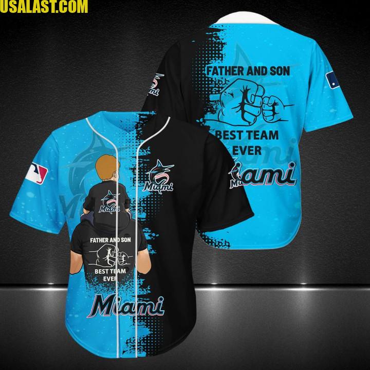 Miami Marlins Father And Son Team Baseball Jersey Shirt – Usalast