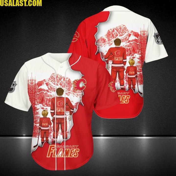 Calgary Flames Father And Son Team Baseball Jersey Shirt – Usalast