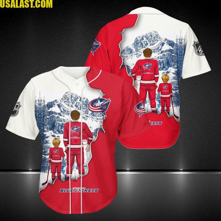 Columbus Blue Jackets Father And Son Team Baseball Jersey Shirt – Usalast