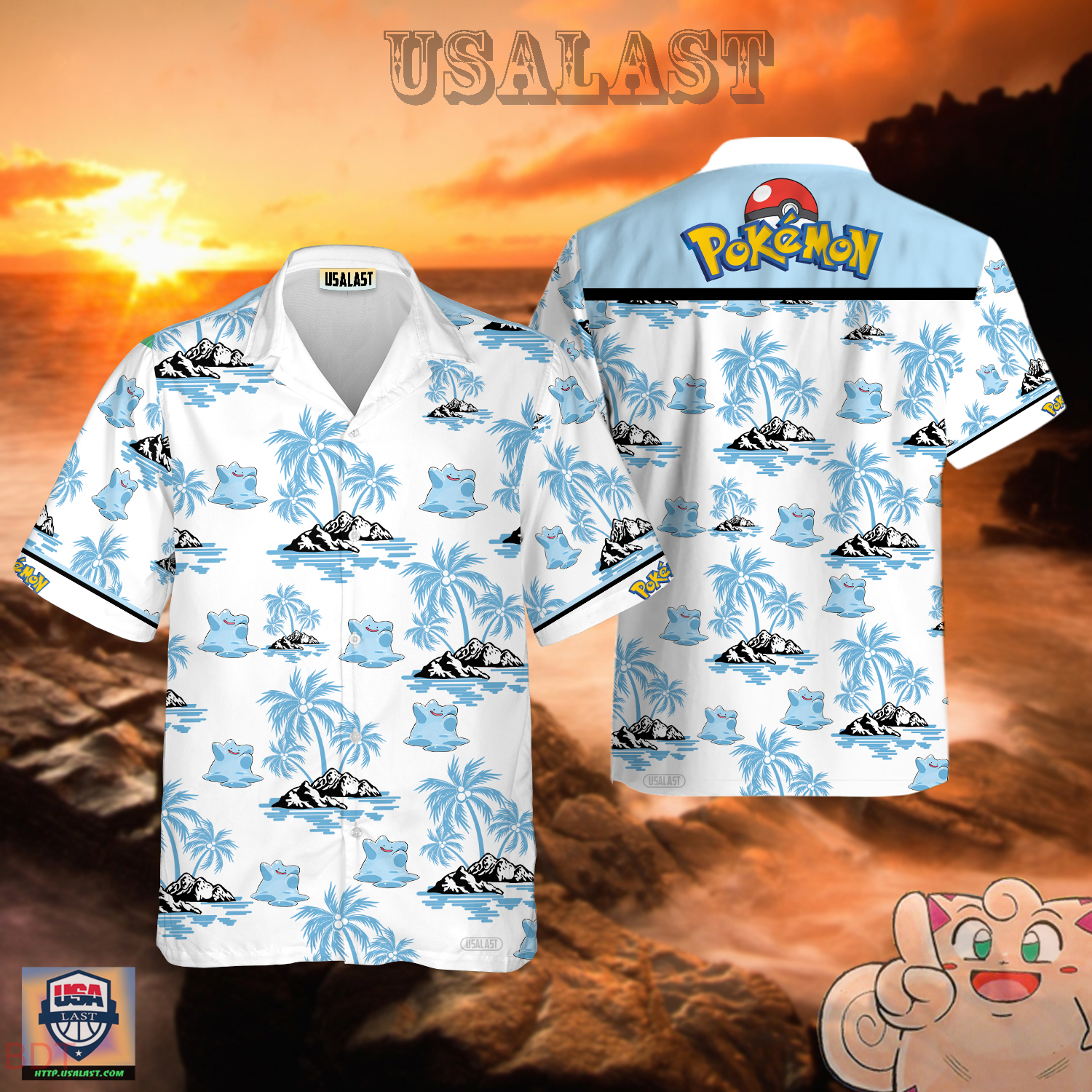 Ditto Pokemon Hawaiian Shirt – Usalast