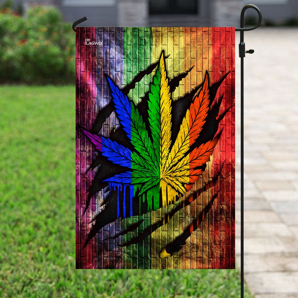 Lgbt Cannabis Weed House Garden Flag – Hothot