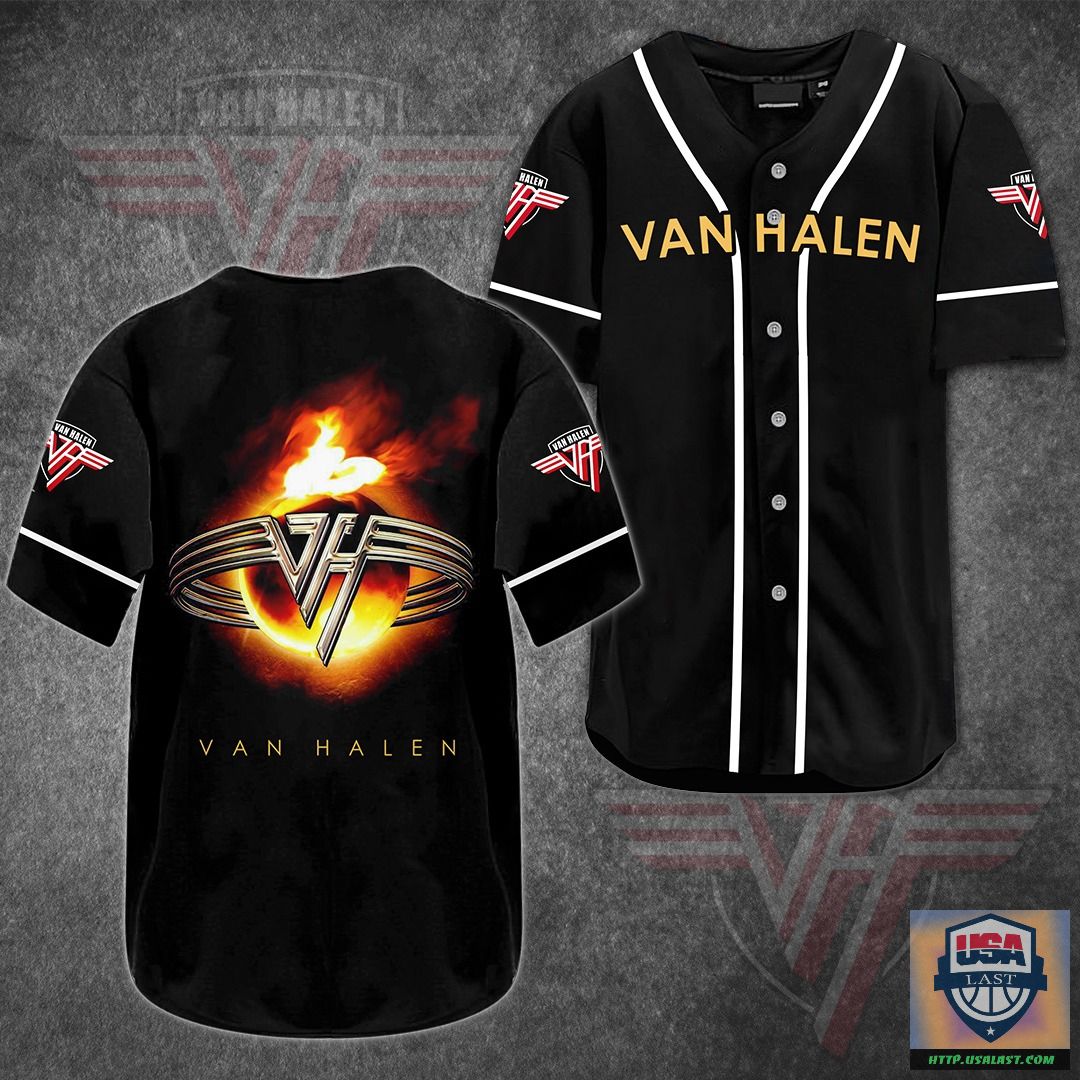 Van Halen Fire Baseball Jersey Shirt – Usalast