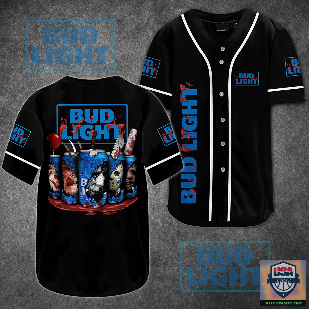 Bud Light Horror Characters Baseball Jersey Shirt – Usalast