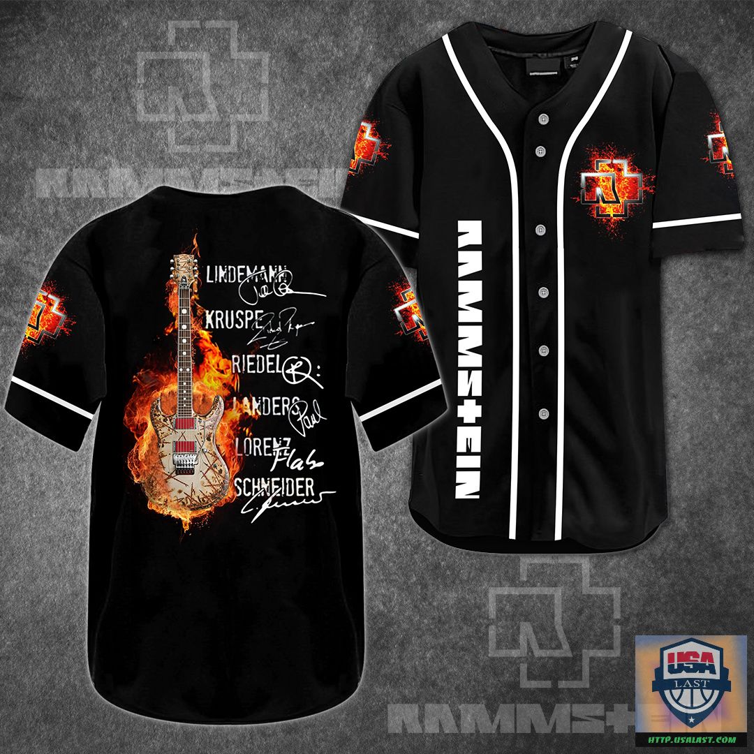 Rammstein Band Signature Baseball Jersey Shirt – Usalast