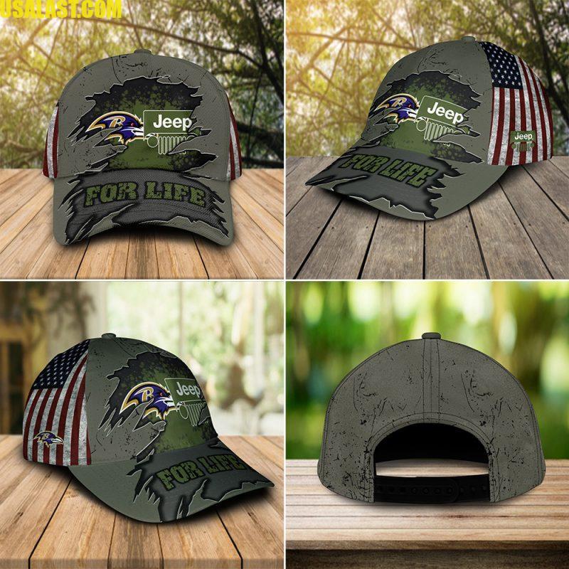 Baltimore Ravens And Jeep For Life All Over Print Cap – Usalast