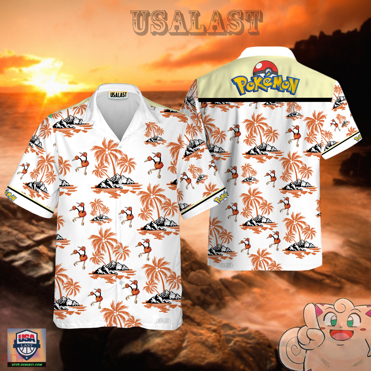Doduo Pokemon Hawaiian Shirt – Usalast