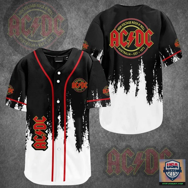 ACDC High Voltage Rock N’ Roll Band Baseball Jersey Shirt – Usalast