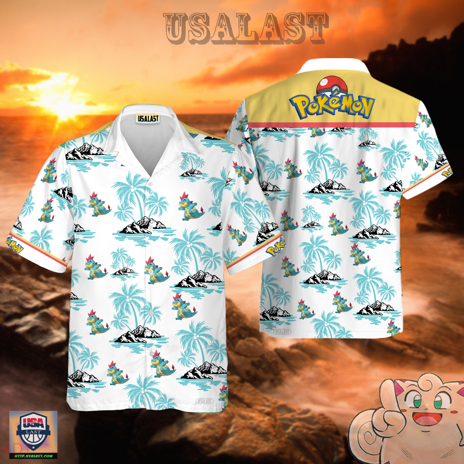 Croconaw Pokemon Hawaiian Shirt – Usalast