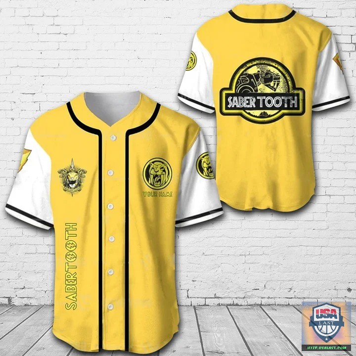 Saber Tooth Mighty Morphin Power Rangers Baseball Jersey Shirt – Usalast