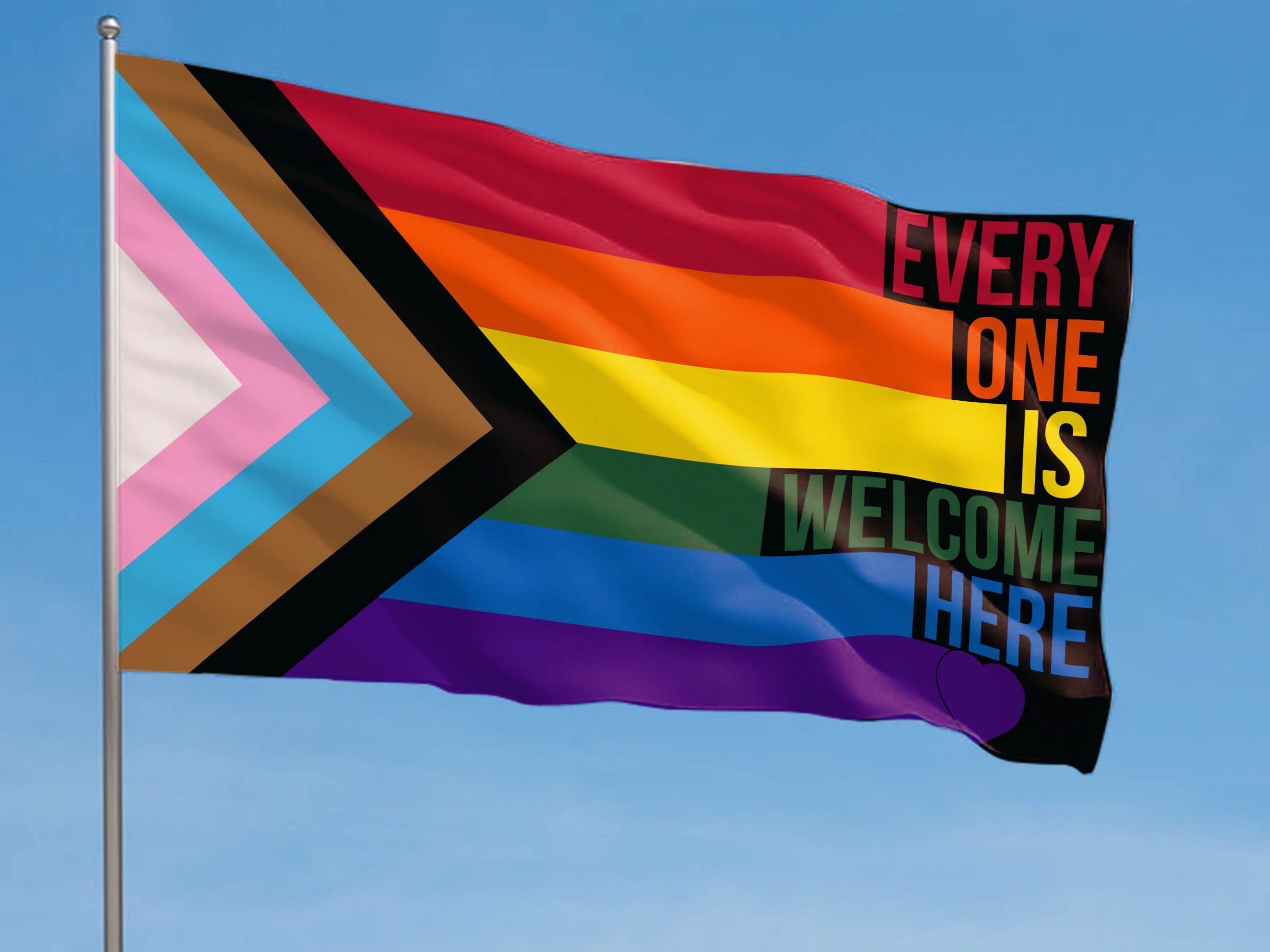 Every One Is Welcome Here LGBT Pride Flag – Hothot